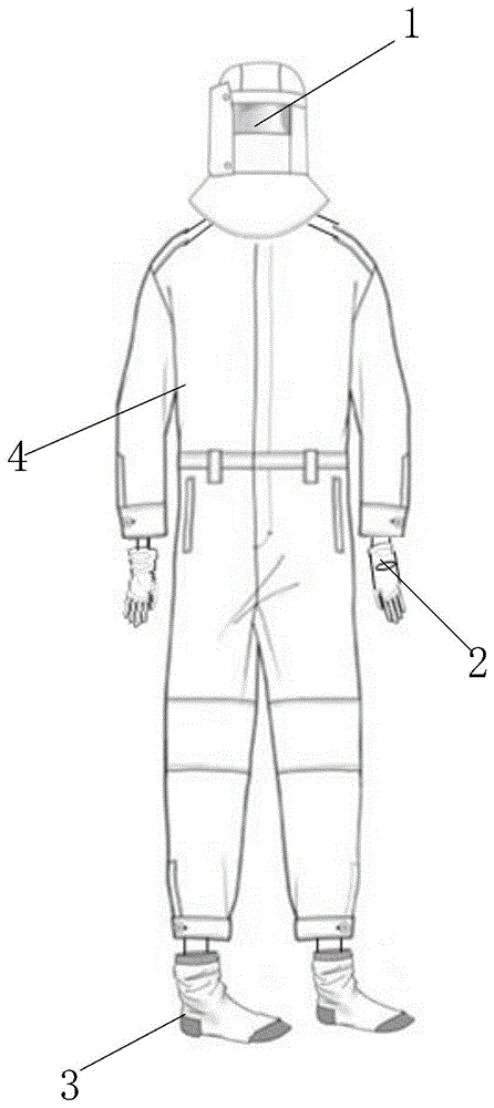 一种核辐射防护服套装的制作方法