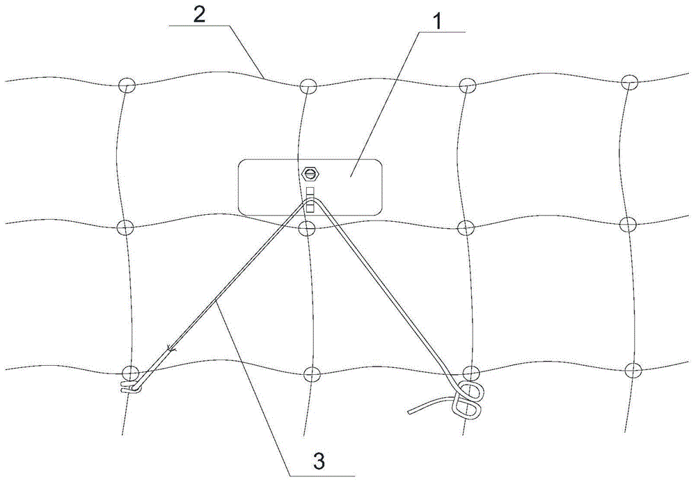 一种固雪网中部固定结构的制作方法