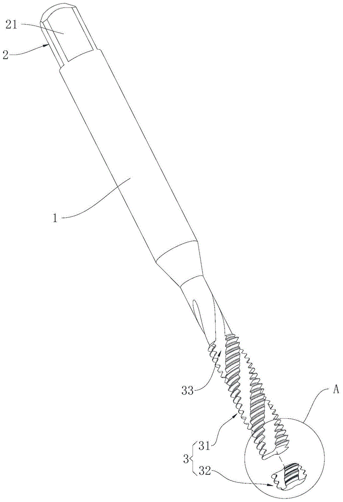 一种螺纹导向返工丝锥的制作方法