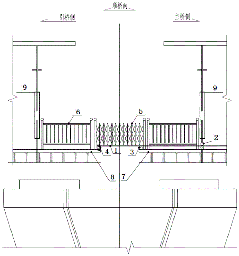 一种用于桥梁伸缩缝处的半固定式人员通道的制作方法