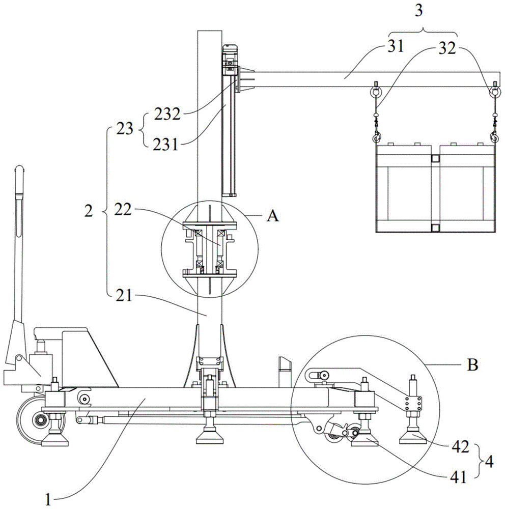 一种蓄电池框下车液压车的制作方法