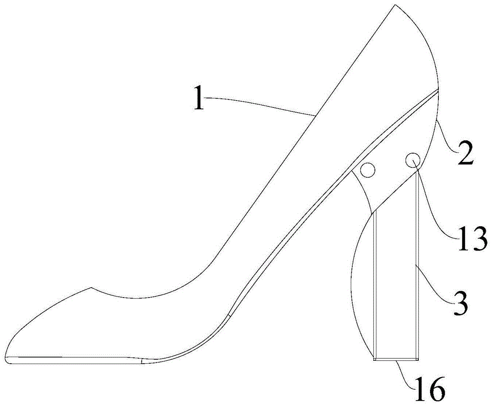 一种变形式高跟鞋的制作方法