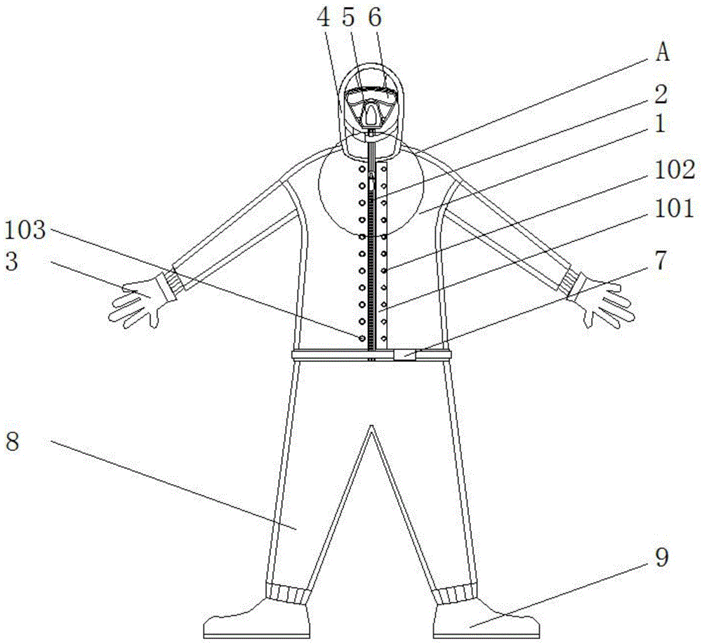 一种便于清洗的冠状病毒治疗用防护服的制作方法