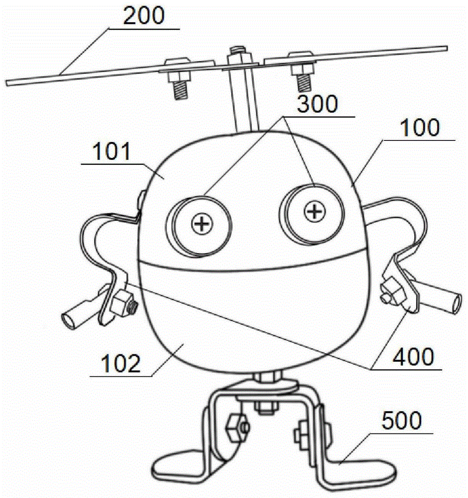 一种旋翼机器人组装式扭蛋玩具的制作方法