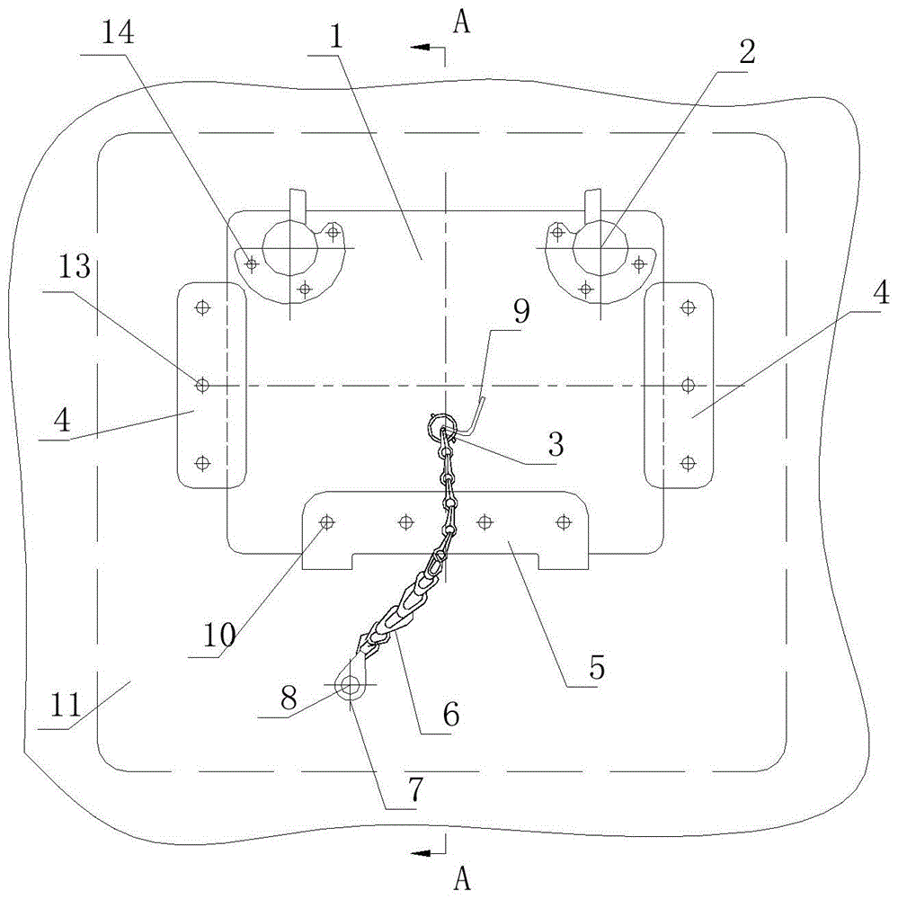 一种飞机口盖固定装置的制作方法