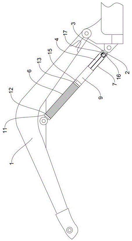 一种具有外部冷却功能的挖掘机液压动臂的制作方法