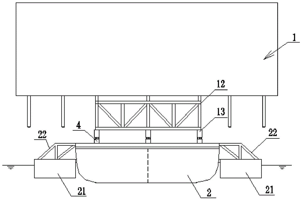 一种海上换流站的浮托式安装结构的制作方法