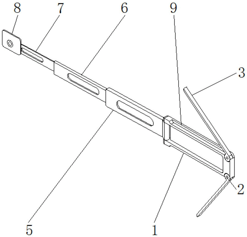 一种可收纳、折叠、升降、自拍四合一金属台式支架的制作方法