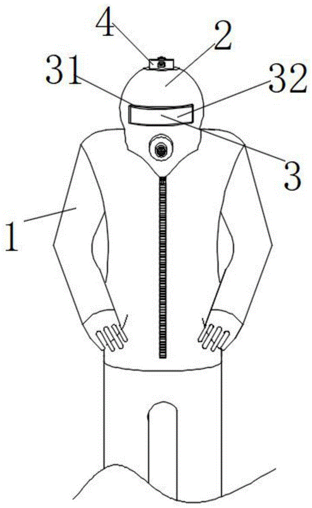 一种全封闭式防菌服的制作方法