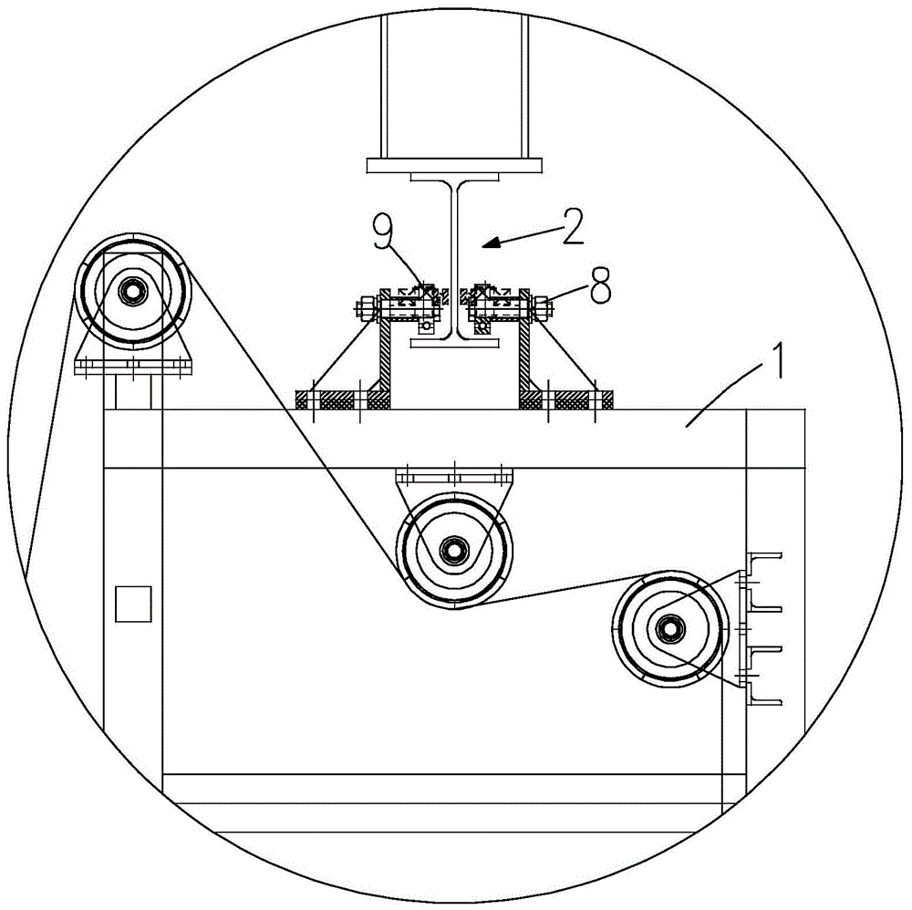 间冷塔内清洗系统上行走装置的制作方法