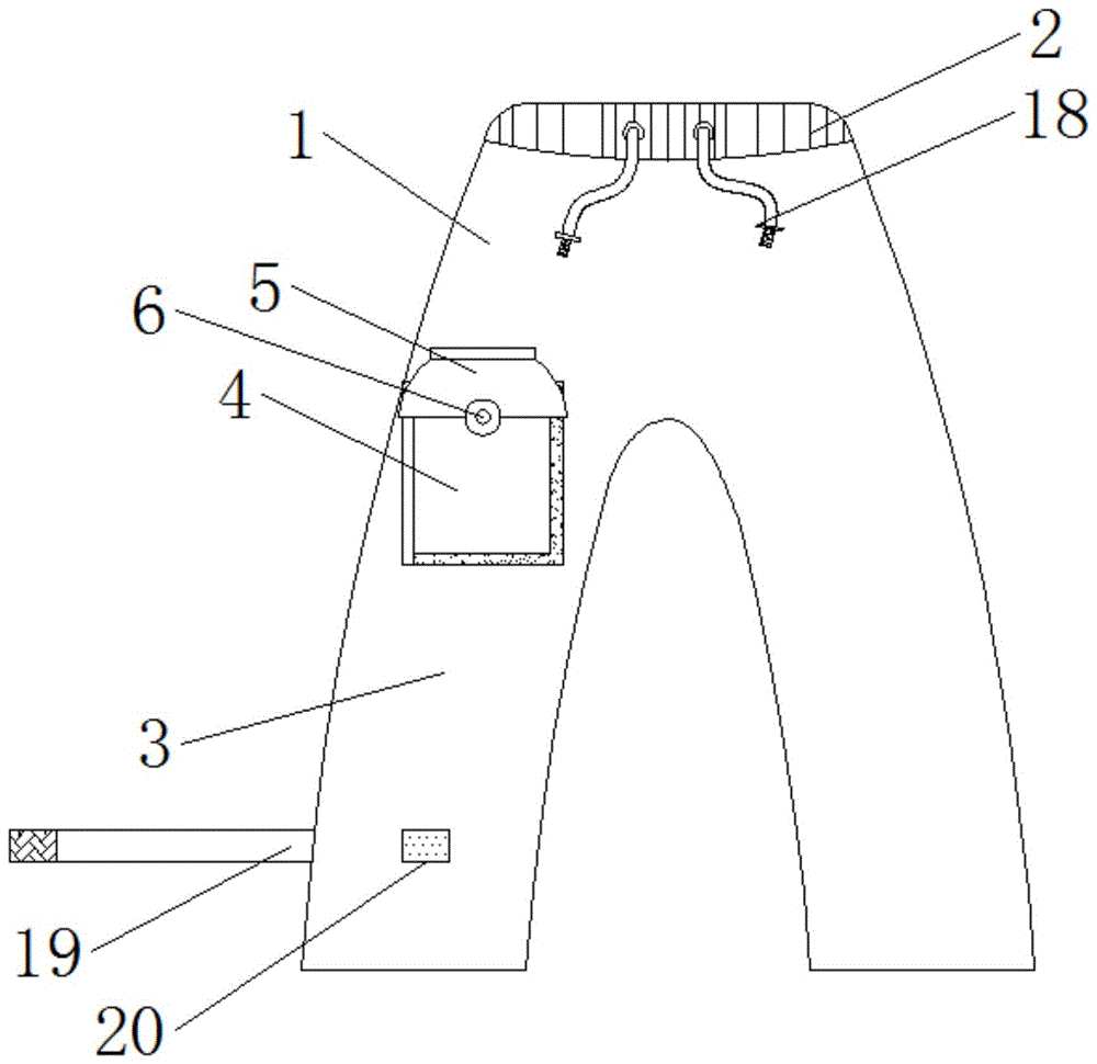 一种具有隐形尿袋管的病号裤的制作方法