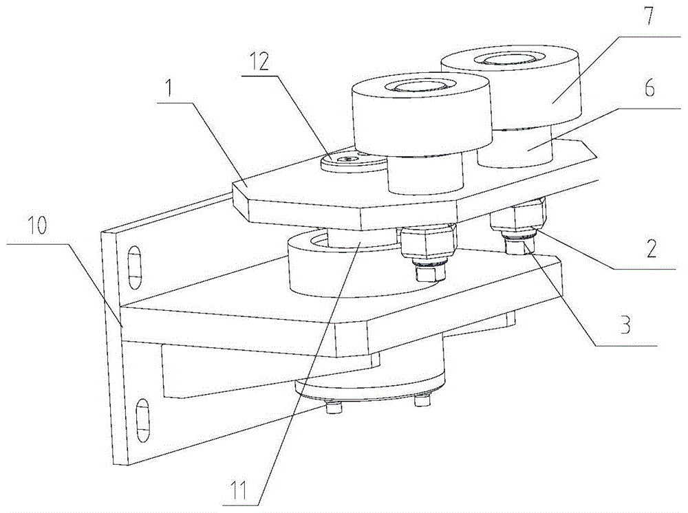 堆垛机横梁可调间隙导轮机构的制作方法