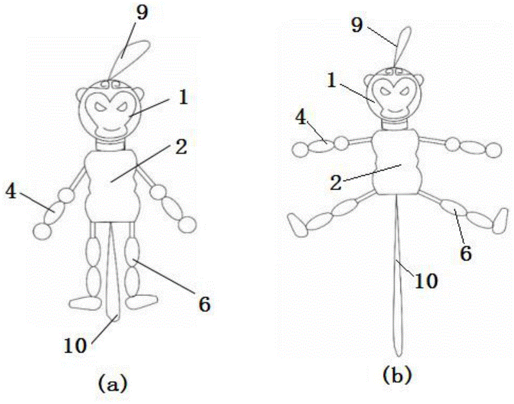 一种内部控制运动的提线木偶玩具的制作方法