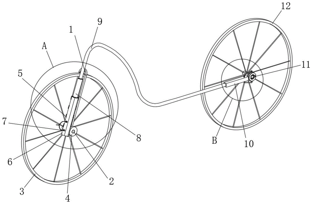一种自行车前后轮协同刹车装置的制作方法