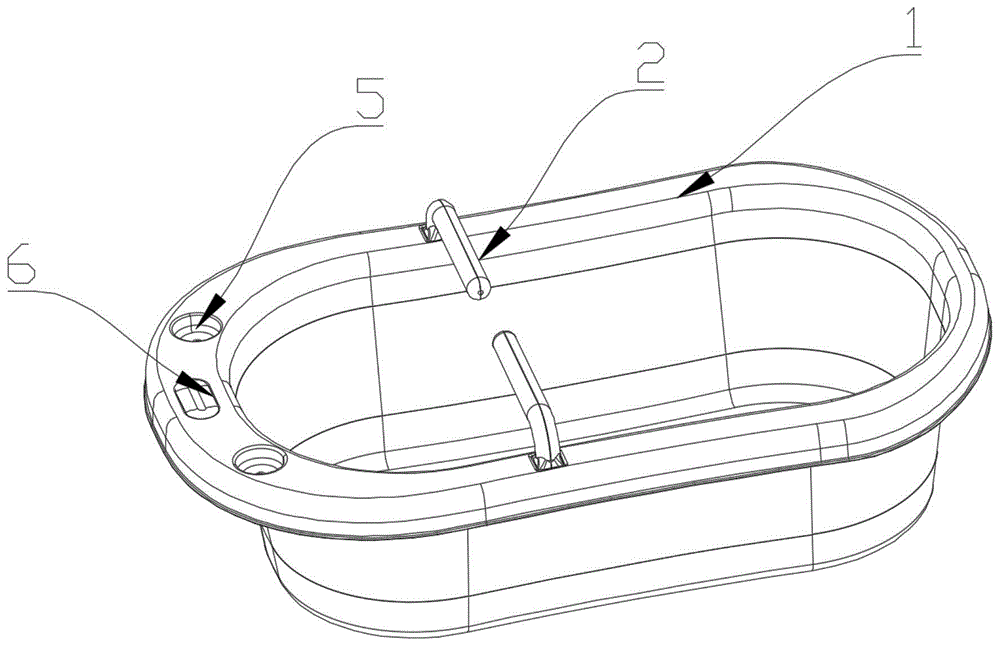 一种带有调节把手的儿童浴盆的制作方法