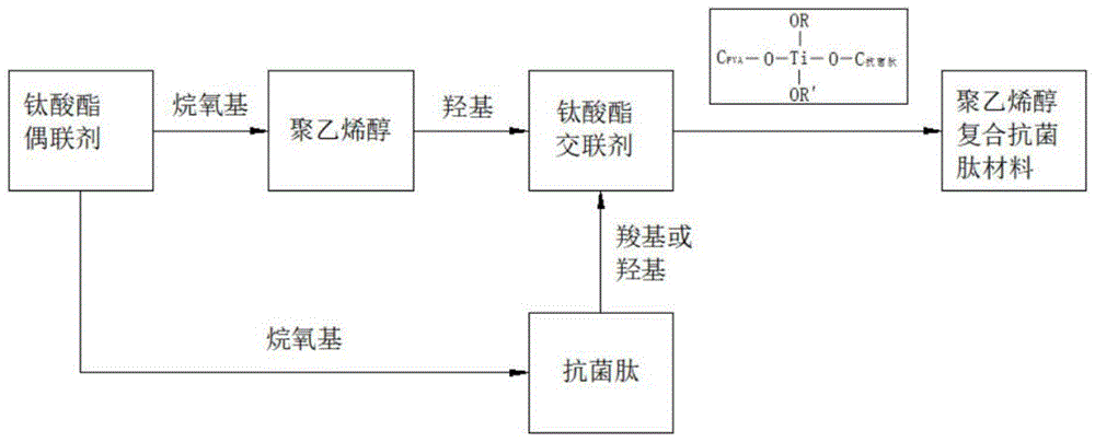 一种低温交联的聚乙烯醇复合抗菌肽材料的制备方法与流程