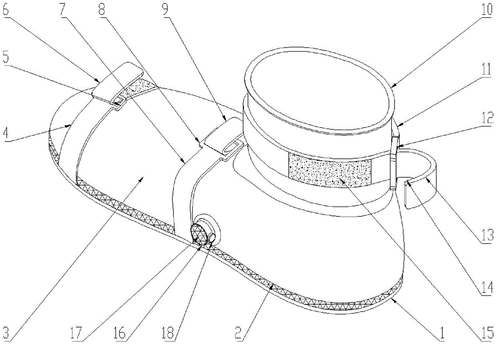 一种穿戴稳定的透气医疗鞋套的制作方法