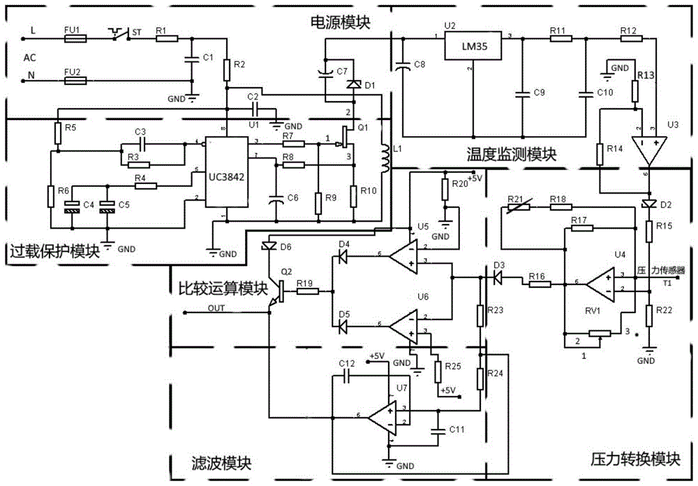 一种线缆接头放电、发热保护电路的制作方法