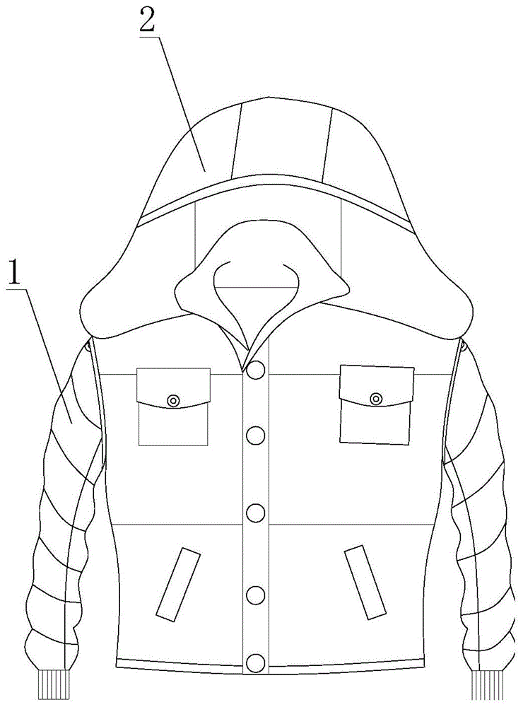 一种新型羽绒外套的制作方法