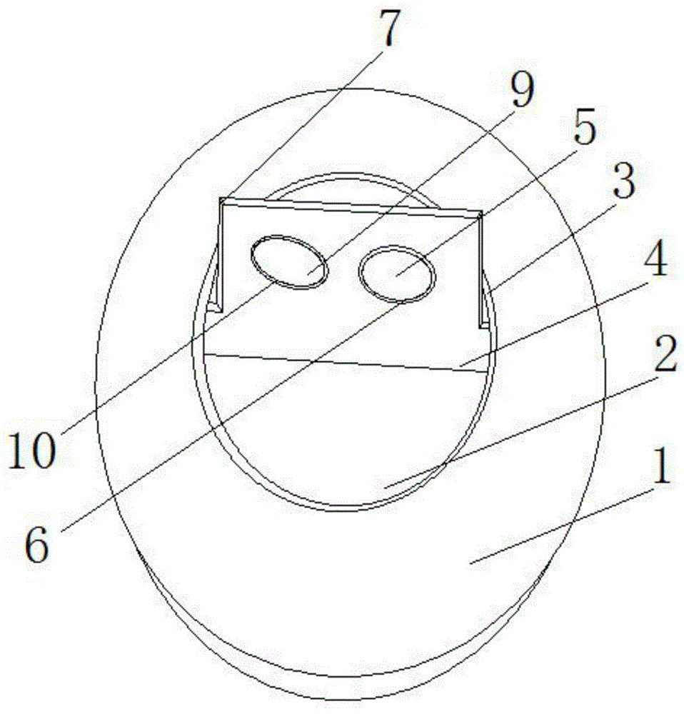 一种双孔嵌入式大通量滤芯端盖的制作方法