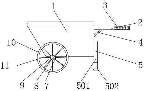 一种建筑工地用便于停放的推车的制作方法