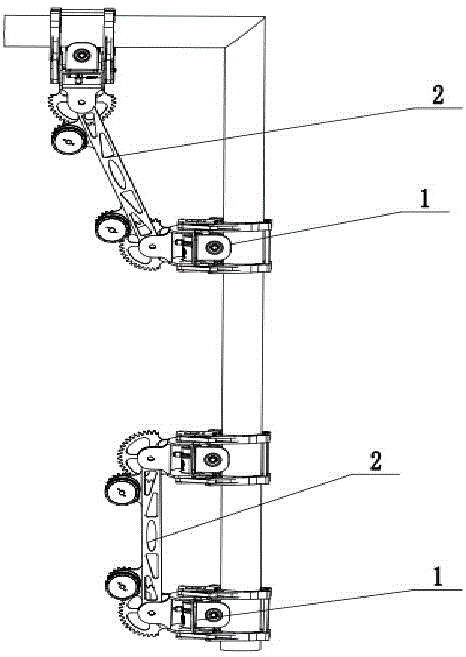 一种可变向可越障的摩擦轮式快速爬杆机的制作方法