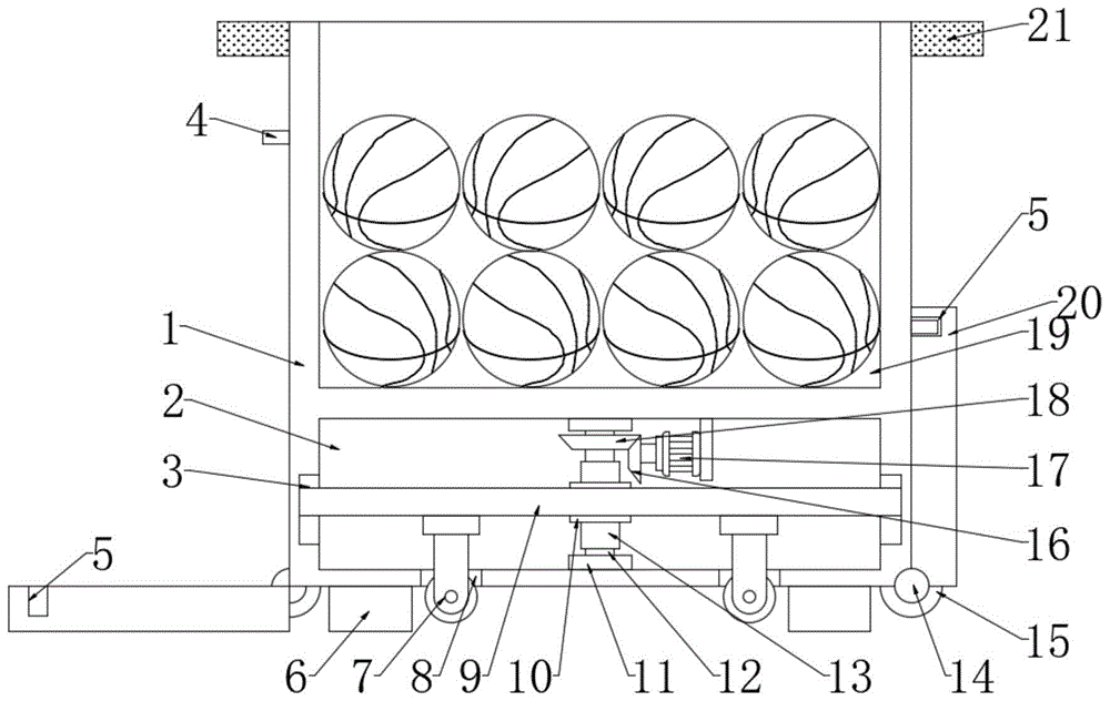 一种体育器材存放装置的制作方法