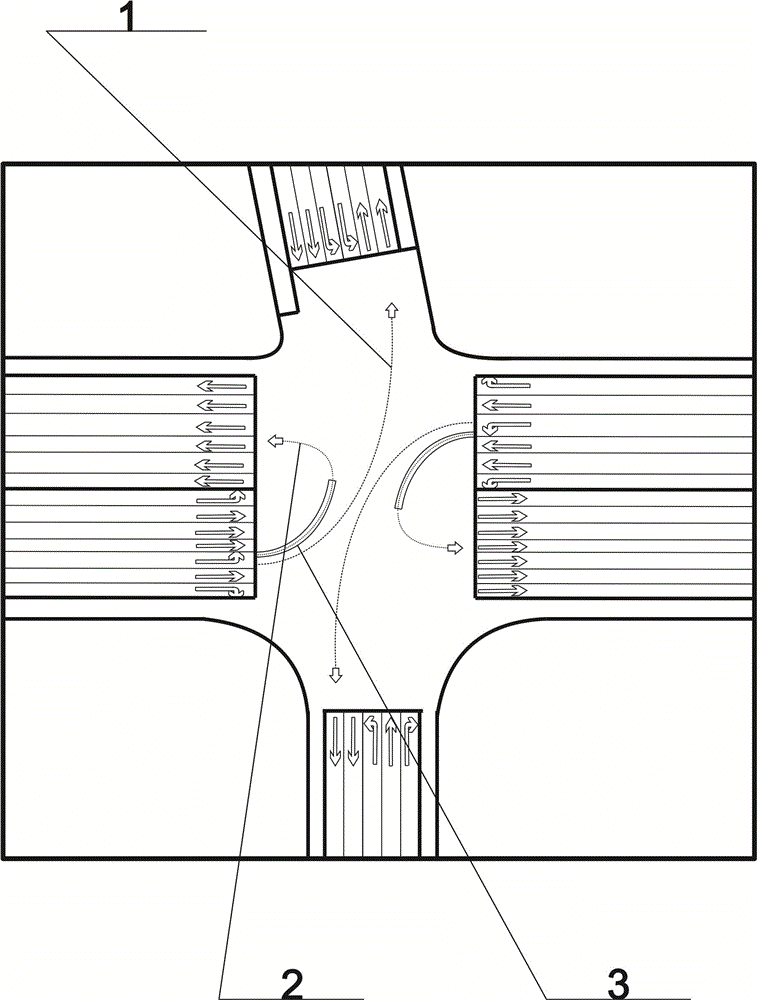一种交叉口外侧辅路掉头车辆待行区设计及信控的方法与流程