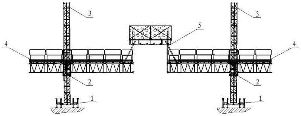 一种附着式带门桥装置电动施工平台系统的制作方法
