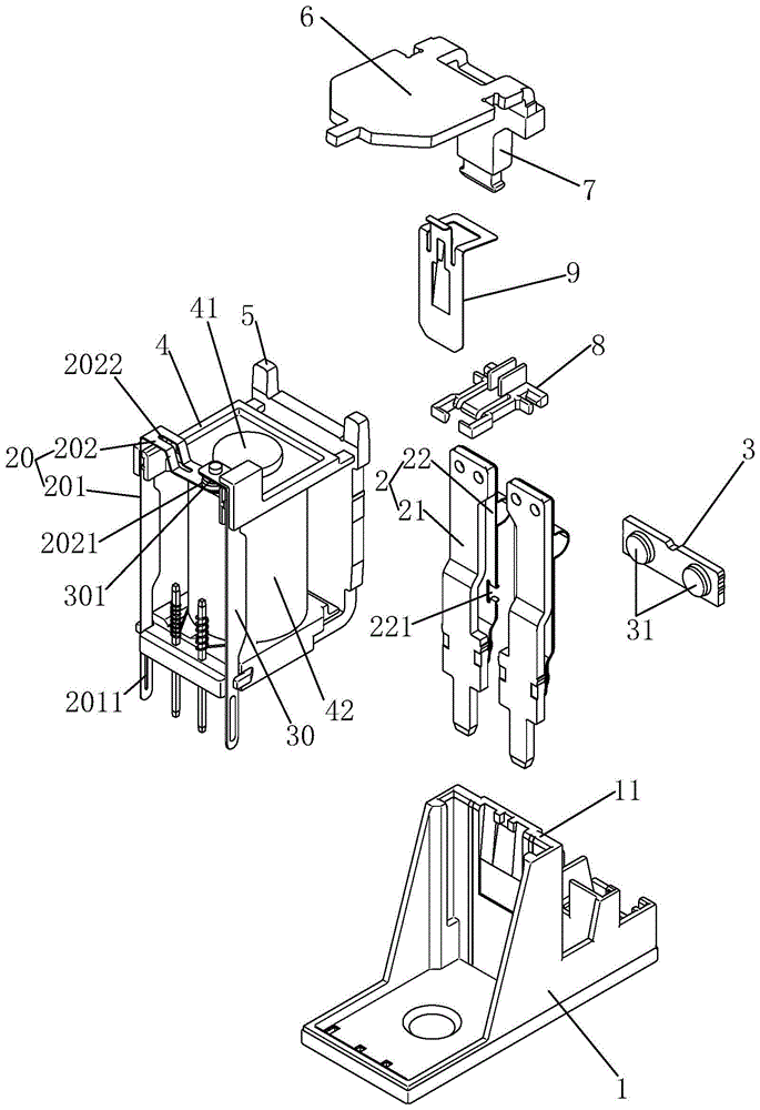 一种增加爬电距离的电磁继电器的制作方法