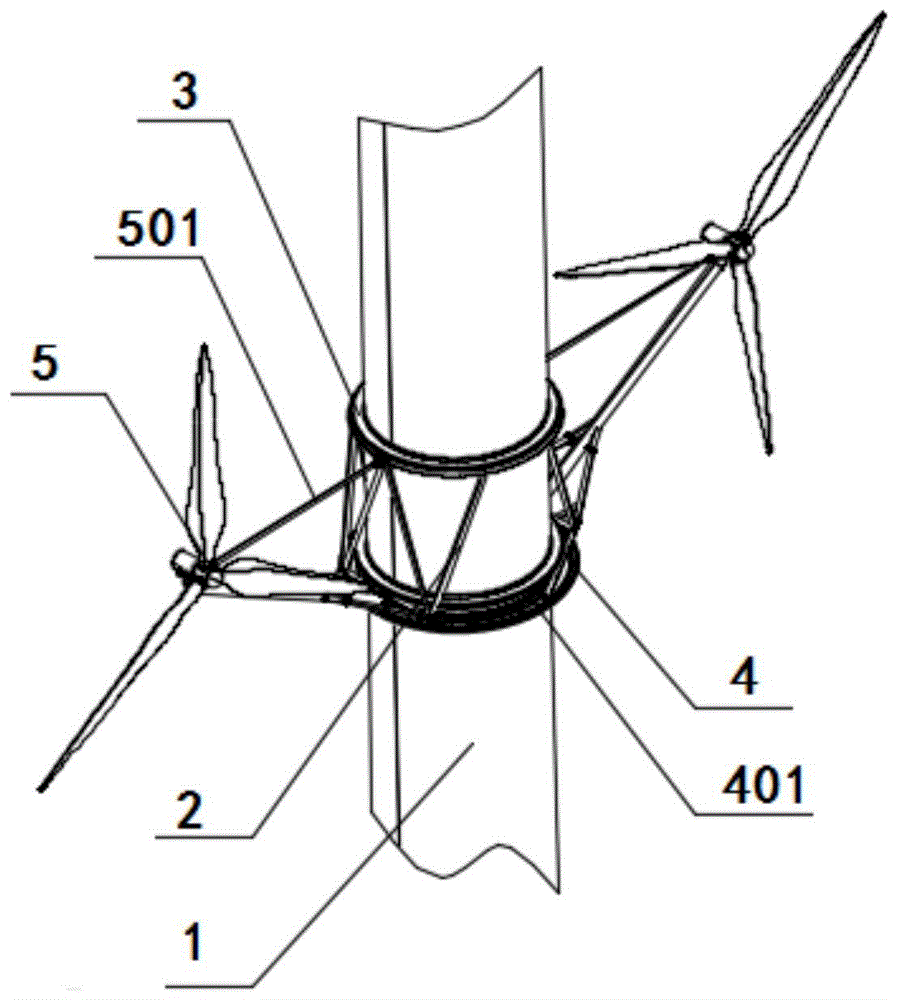 一种实现多级风能利用的多叶轮风力机结构的制作方法