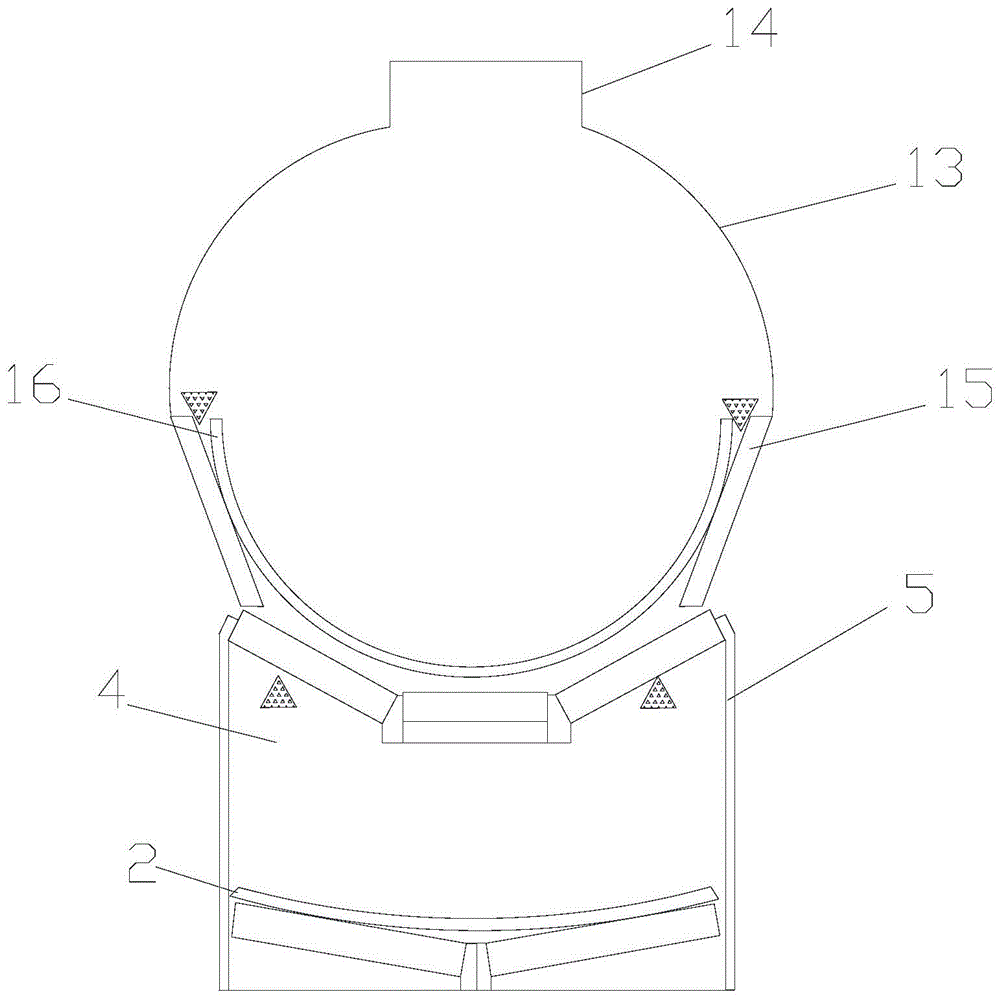 圆管状带式输送机漏料的接料装置的制作方法