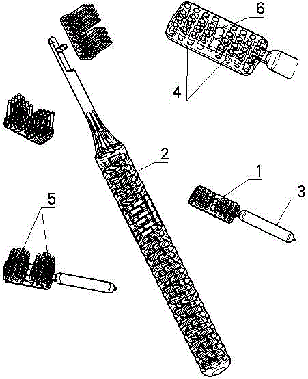 分体牙刷头中间体的制作方法