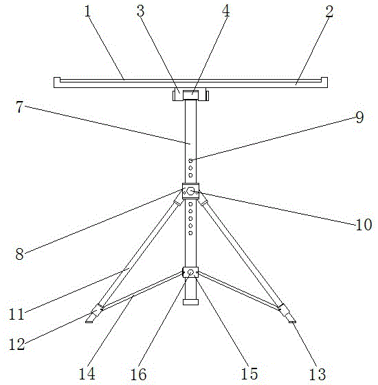 一种英语多媒体教学用投影仪支架的制作方法