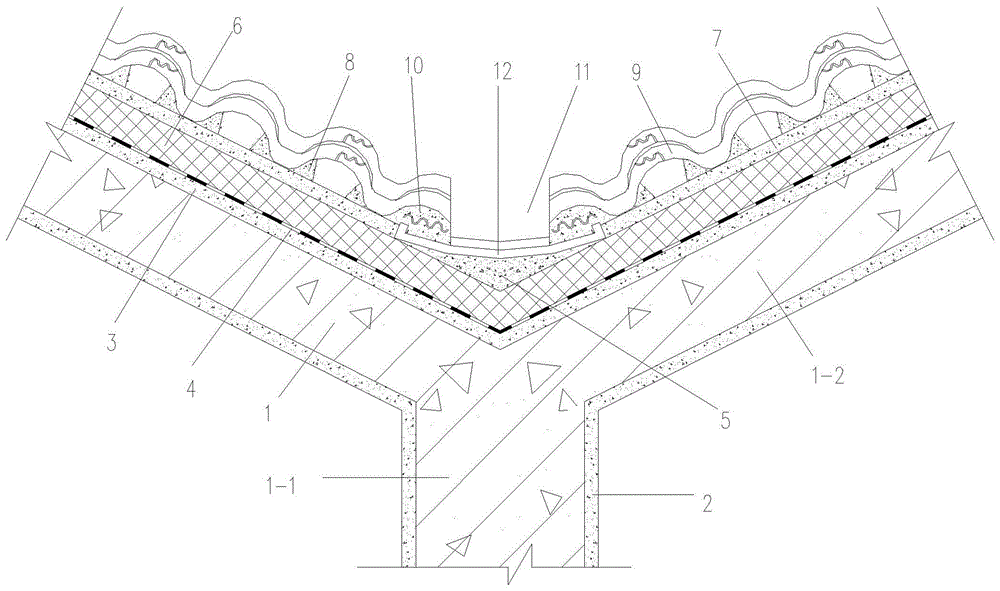 一种倒置式斜屋面天沟节点结构的制作方法