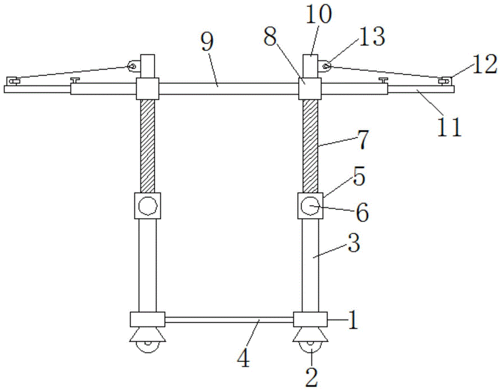 一种建筑工地用伸缩式晾衣架的制作方法