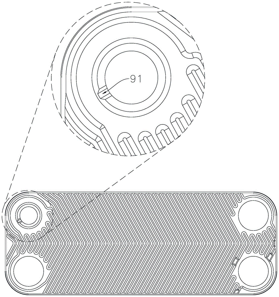 一种具有八字形分配通道的钎焊换热板片组的制作方法