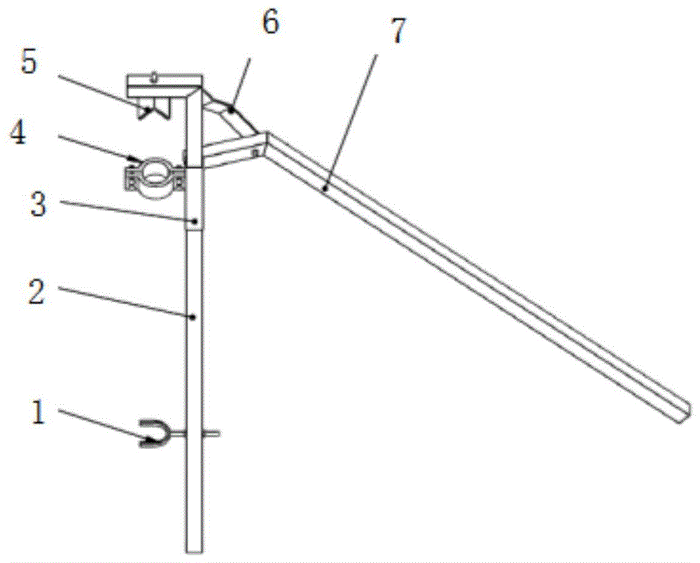 料线输料管开孔辅助装置的制作方法