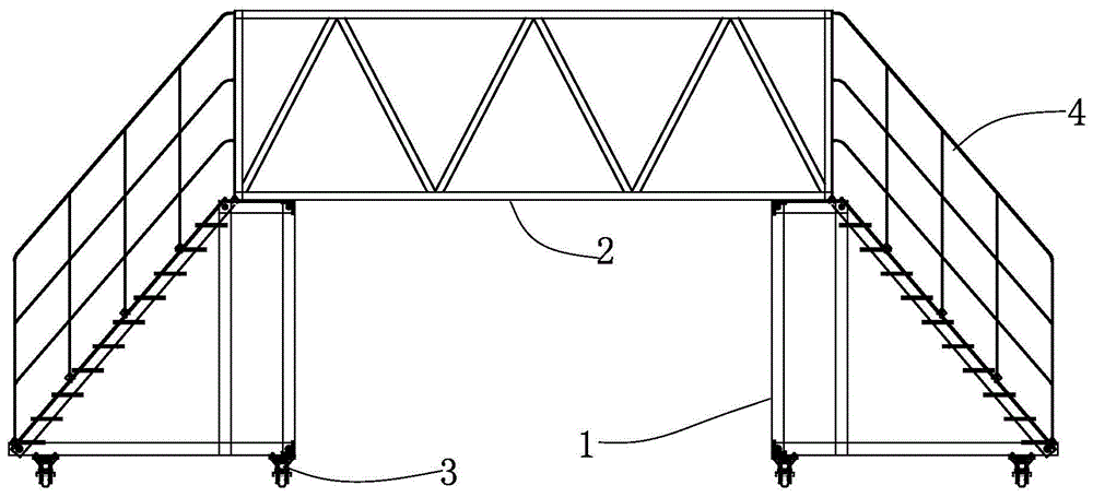 一种用于双幅桥施工的移动式桥间安全通道的制作方法