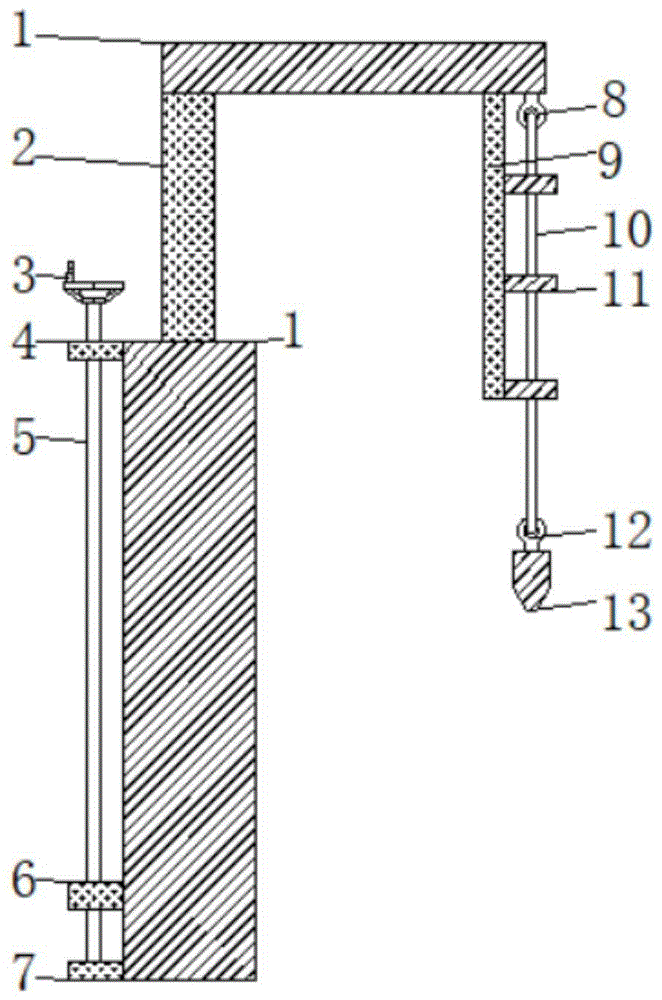一种矿山测量用可伸缩栓线绳杆的制作方法
