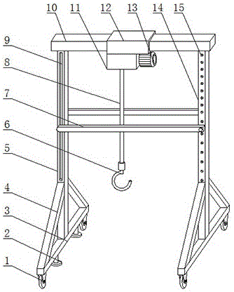 一种移动式土木工程施工用物料起吊装置的制作方法