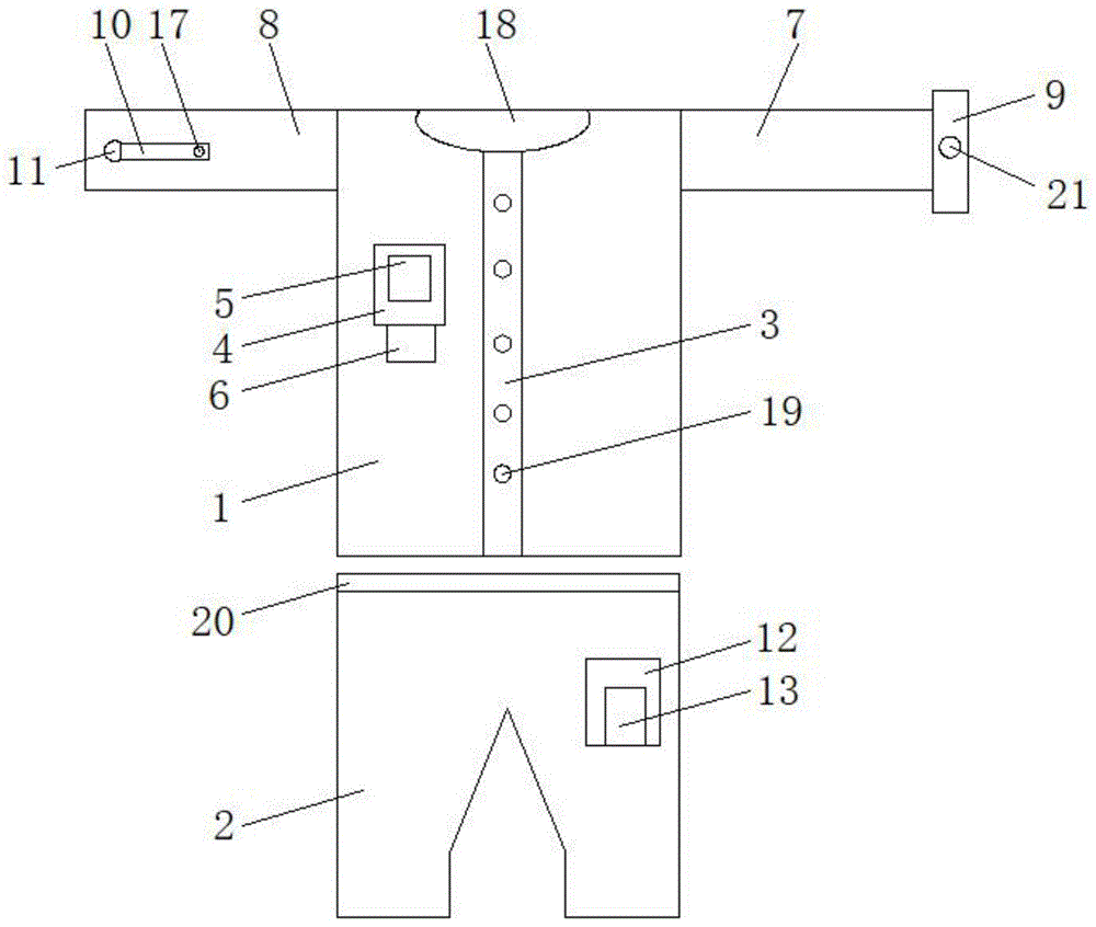 一种多功能医用病服的制作方法