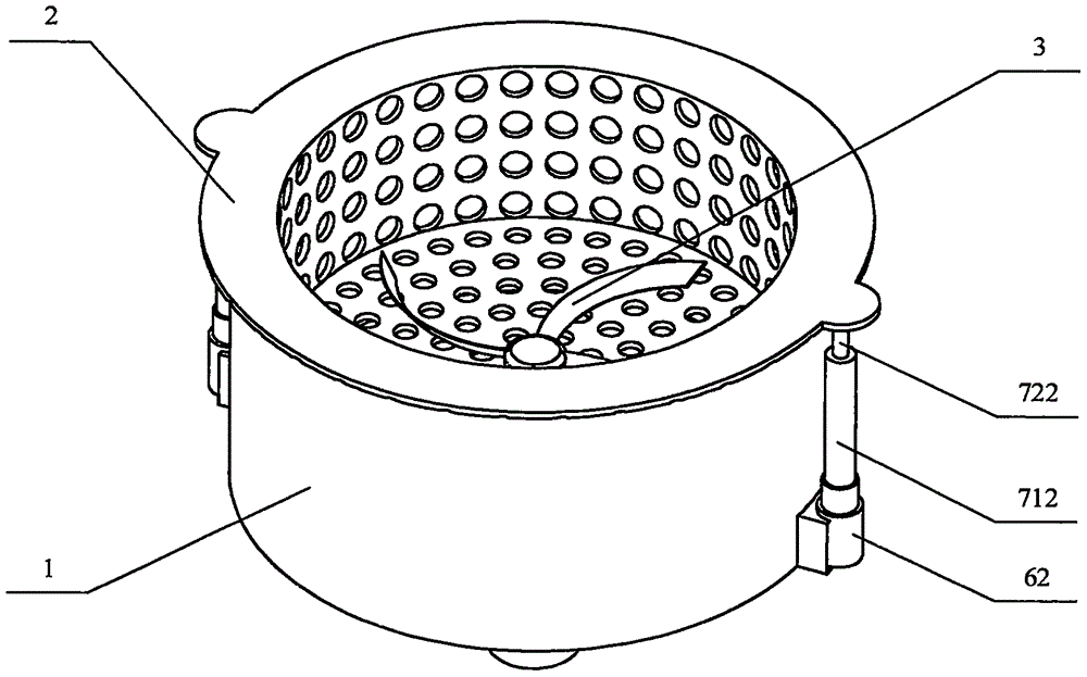 电机驱动式搅拌升降烹饪一体锅的制作方法