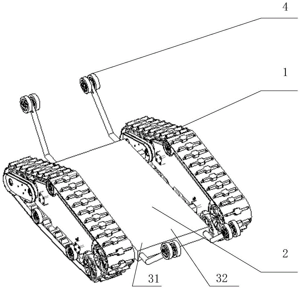 具有U型辅助腿的履带机器人底盘结构的制作方法