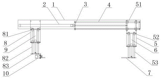 一种四头边锯式门板切割机用门板宽度定位装置的制作方法