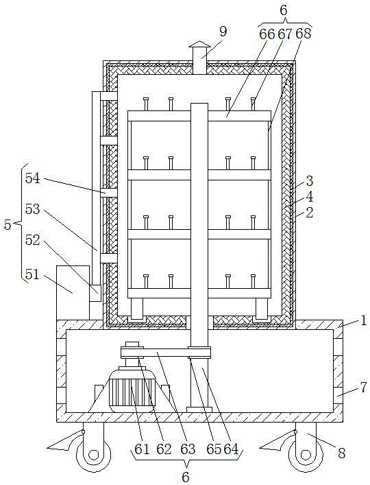 一种具备节能功能的陶瓷烧制用微波烧制炉的制作方法