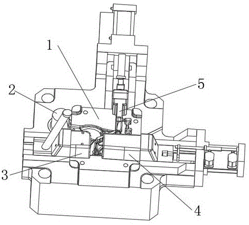 一种加工转向泵支架总成的下模芯结构的制作方法