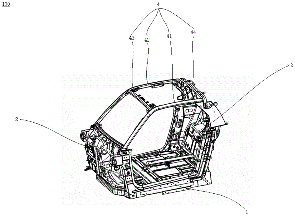 驾驶舱框架拼接结构和车辆的制作方法