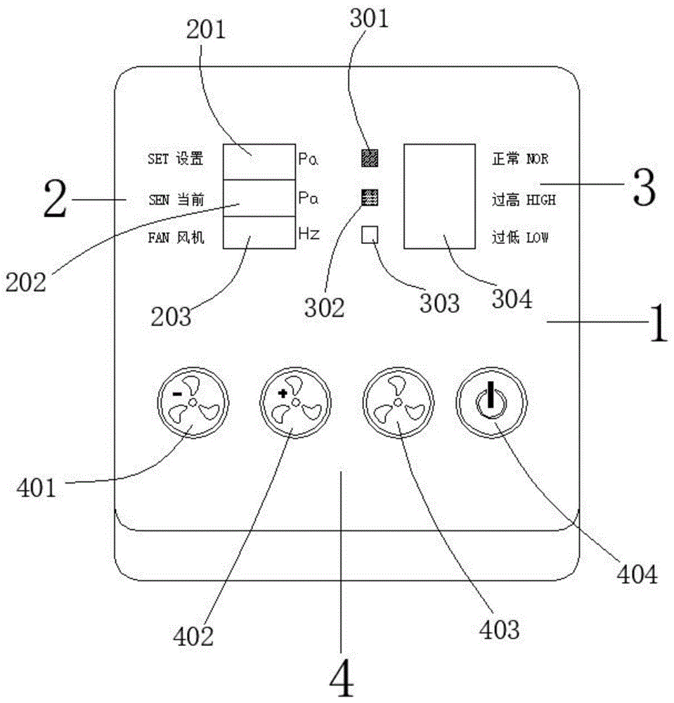 一种实验室通风柜控制面板的制作方法