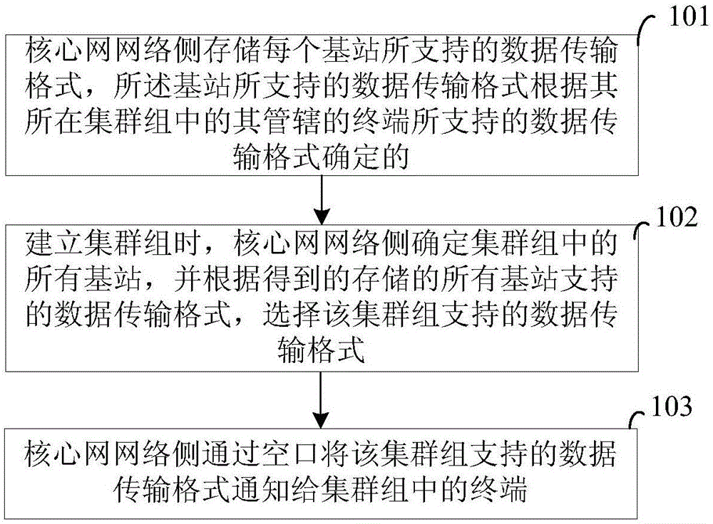 一种选择集群组支持的数据传输格式的方法、装置及系统与流程